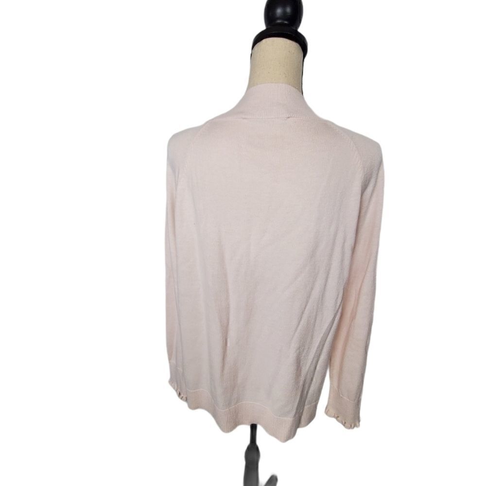 Loft Pink Ruffled Sleeve Sweater - Picture 4 of 8